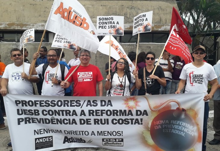 Somente a unidade dos Servidores Públicos Estaduais derrotará a Contrarreforma da Previdência de Rui Costa